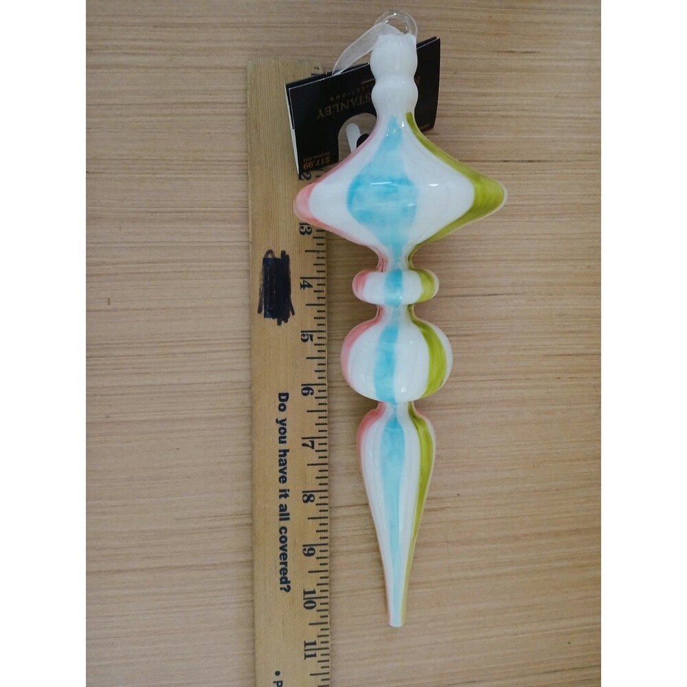 Robert Stanley Large Glass Hanging Christmas Ornament Decoration Colorful NEW - Picture 9 of 10
